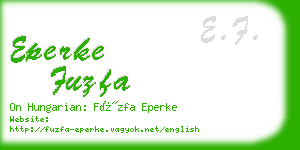 eperke fuzfa business card